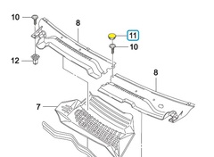 ЗАГЛУШКА РЕШЁТКИ ДВОРНИКА NEXIA GM