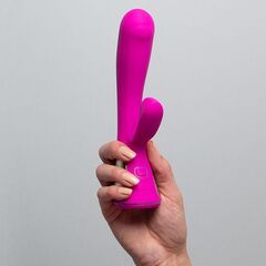 Розовый интерактивный вибратор Kiiroo Ohmibod Fuse - 18 см. - 