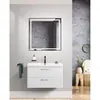 BelBagno DUE-800-2C-SO-BM-P DUE База под раковину подвесная с двумя выкатными ящиками, Белый металлик, 800x422x500, DUE-800-2C-SO-BM-P