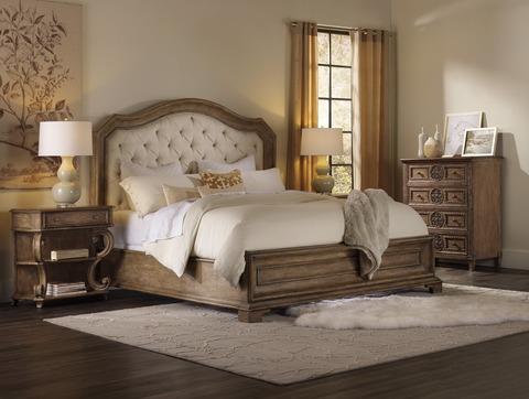 Hooker Furniture Bedroom Solana Queen Upholstered Panel Bed