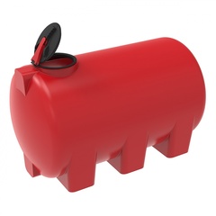 Емкость КАС 3000 H с откидной крышкой красный ЭкоПром H/HR 1.5 3000 л. горизонтальная цилиндрическая (2355x1310x1395см;111кг;Красный) - арт.557637