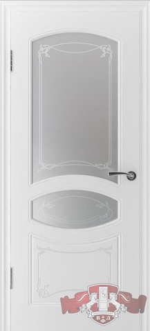 Дверь 13ДР0 (белая эмаль, остекленная шпонированная), фабрика Владимирская фабрика дверей