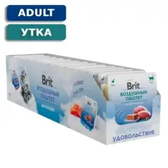 Brit Premium воздушный паштет для взрослых кошек утка 100 гр