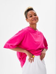 Длинная футболка оверсайз из трикотажа