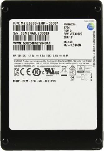 Жесткий диск Samsung 960GB SAS SSD 2.5, MZILS960HEHP-00007