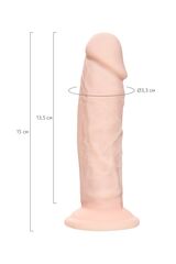 Телесный фаллоимитатор из силикона Tom H. - 15 см. - 