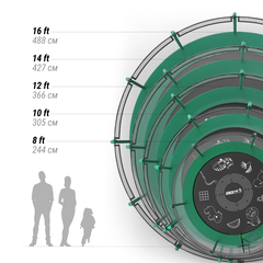 Батут UNIX line SUPREME GAME 10 ft (green)