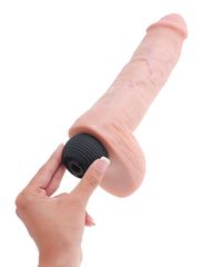 Телесный фаллоимитатор с эффектом семяизвержения Squirting Cock with Balls - 22,9 см. - 