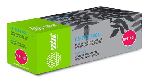 Картридж лазерный Cactus CS-TK5140C TK-5140C голубой (5000стр.) для Kyocera Ecosys M6030cdn, M6530cdn, P6130cdn