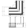 Gessi BINARIO Профиль угловой 740х740 мм., для 5 модулей, установка Shift-Fix, цвет Black XL 61052#299