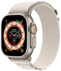 Умные часы Apple Watch Ultra 49 мм корпус из титана, ремешок Alpine цвета «сияющая звезда» (Large, 165–210 мм)