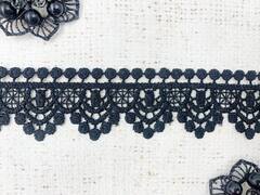 Кружево плетеное, ш. 3,5 см, чёрный