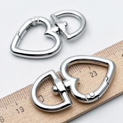 Замок-карабин (крупный!), цвет серебро (родий), размер 45*27 мм, цена за 1 шт