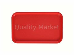 Поднос столовый 490х360 мм красный полипропилен особо прочный