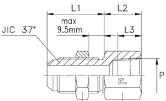 Соединение PD JIC 1.5/16" NPT 1" CAST