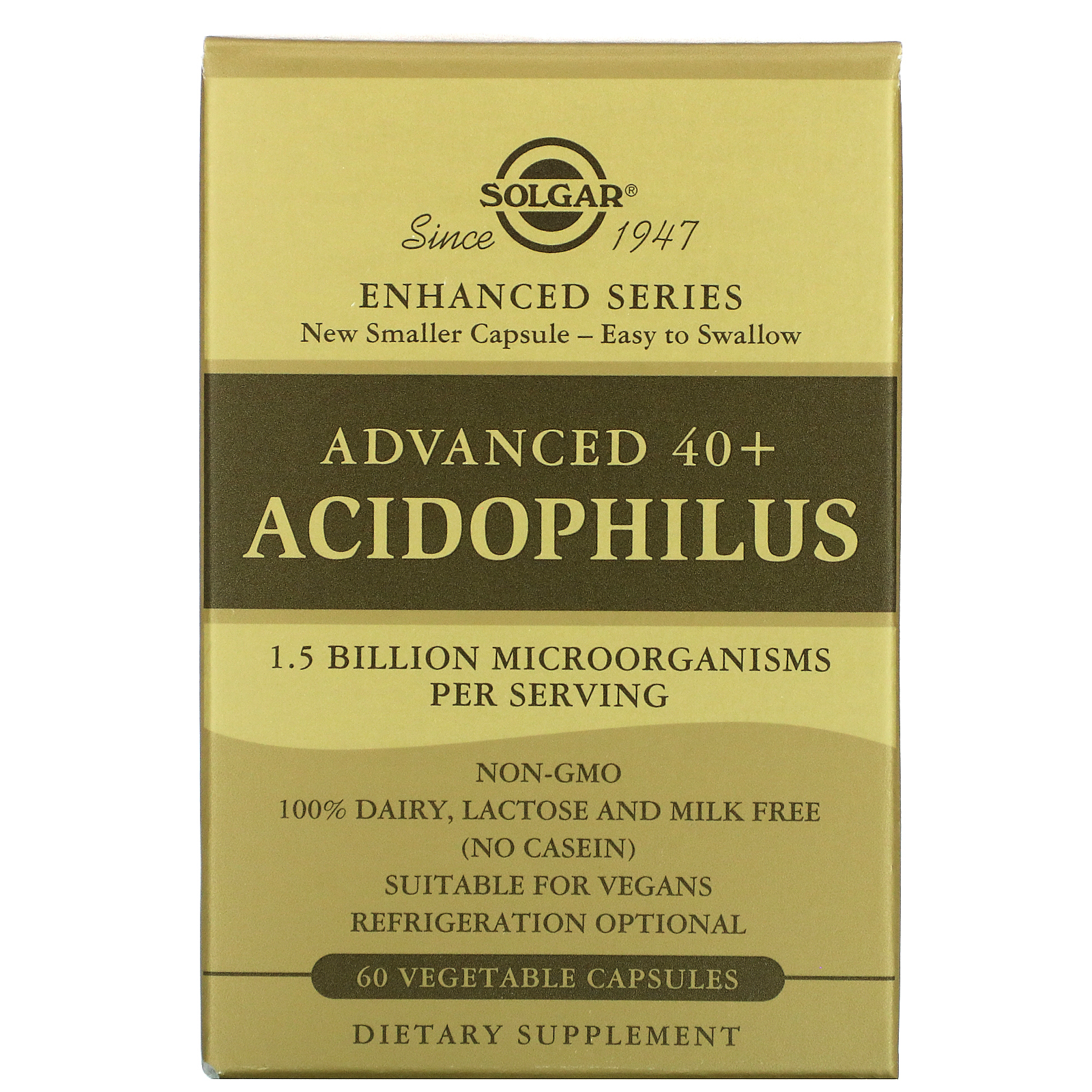 Solgar, Advanced 40+ Acidophilus, 60 растительных капсул SOL-00027 ...