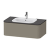 Duravit Happy D.2 Plus Тумба подвесная  354x1000x550мм 1 ящик, цвет: stone grey satin matt HP495109292