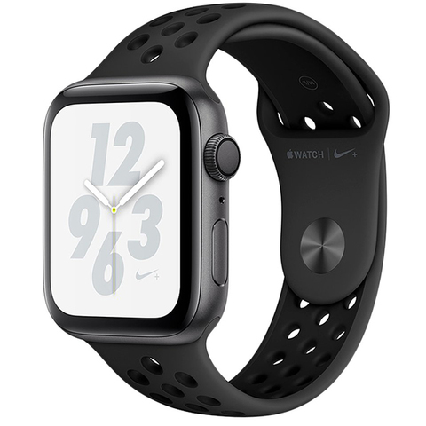 Смарт часы APPLE Watch Series 4 GPS 44mm Space Gray Aluminium Case with Anthracite Black NIKE Sport Band)
