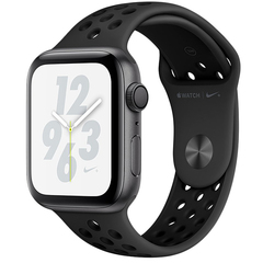Смарт часы APPLE Watch Series 4 GPS 44mm Space Gray Aluminium Case with Anthracite Black NIKE Sport Band)