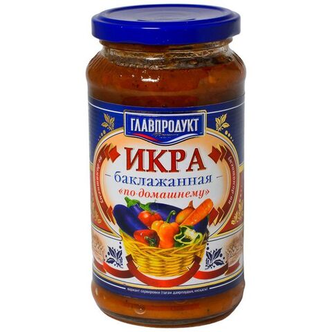 Икра баклажанная Главпродукт по-домашнему ст/б 450г, шт