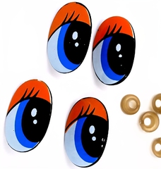 Глазки винтовые с фиксатором, 25х39 мм