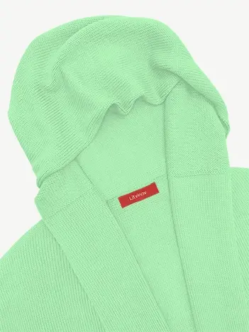 Кардиган с капюшоном из мягкой шерсти