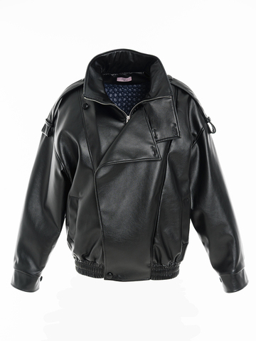 Бомбер из экокожи утепленный