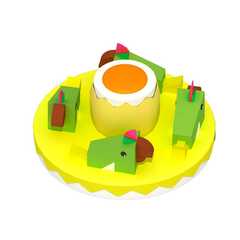 Детский аттракцион 4kids Карусель «Динокруг» c электроприводом