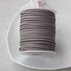 Шнур замшевый (искусственный), серый, 2,3*1 мм, 1 метр, ШН003