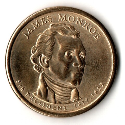 Монета США - 1 доллар 2008 год - 5-й президент США Джеймс Монро