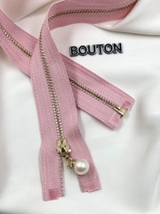 Молния розовая золото матовый жемчуг