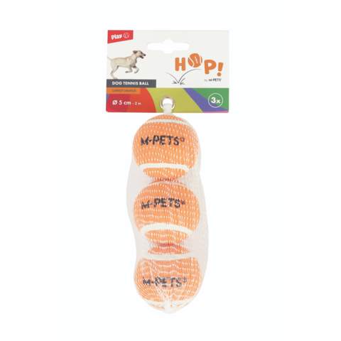 Mpets игрушка для собак HOP теннисный мяч оранжевый 5 см упаковка из 3 шт