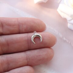 УЦЕНКА!!! Подвеска Лунница (месяц) 10*12 мм, родий, У097