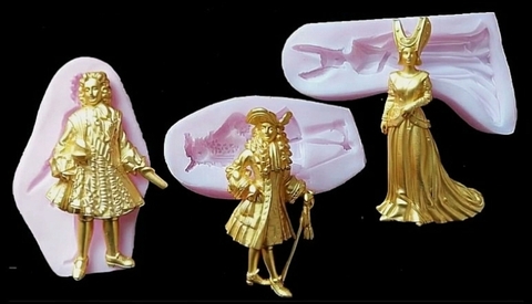 Силиконовые молды Серия Дамы и господа . 3 шт . набор