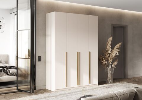 Шкаф Ларго 4-х ств.(1600) 1 полка 2 ящика (Кашемир, Кашемир (золото))