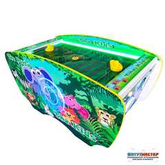 Детский аэрохоккей «Джунгли» в тематике животных, 145×70×85 см