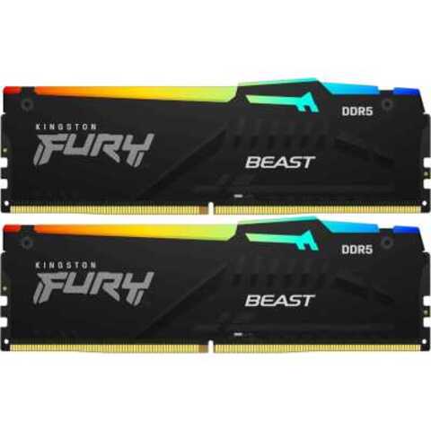 Оперативная память Kingston Fury Beast Black RGB KF556C40BBAK2-128