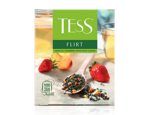 купить Чай зеленый в пакетиках Tess Flirt 100 пак/уп