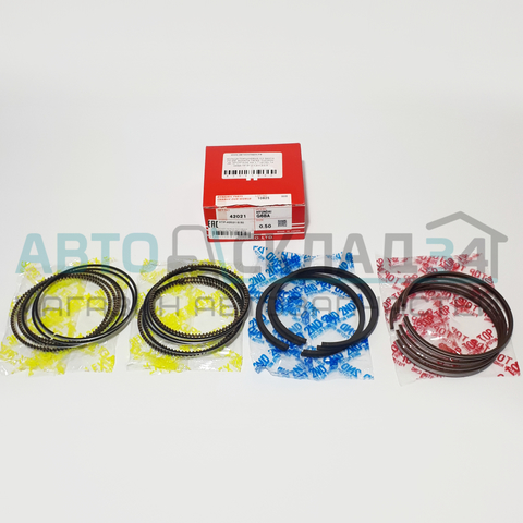 КОЛЬЦА ПОРШНЕВЫЕ 0,5 SANTA FE SM, SONATA ТАГАЗ, TUCSON JM, SPORTAGE KM 2,7 V6 DELTA G6BA TP 87,2 1,2-1,2-2,5 (ТОЛСТЫЕ)