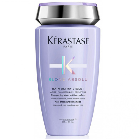 Kerastase Blond Absolu: Шампунь-ванна для волос мерцающий фиолетовый, нейтрализующий желтые полутона (Bain Ultra-Violet)