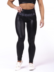 Женские лосины Nebbia High waist „Sandra D“ glossy leggings 656 black