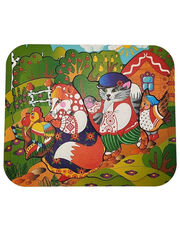 Деревянный пазл "Кот, Петух и Лиса"