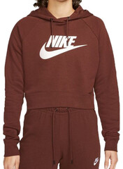 Женская толстовка Nike Sportswear Essential Hoodie Fleece GX Crop W - bronze eclipse/white