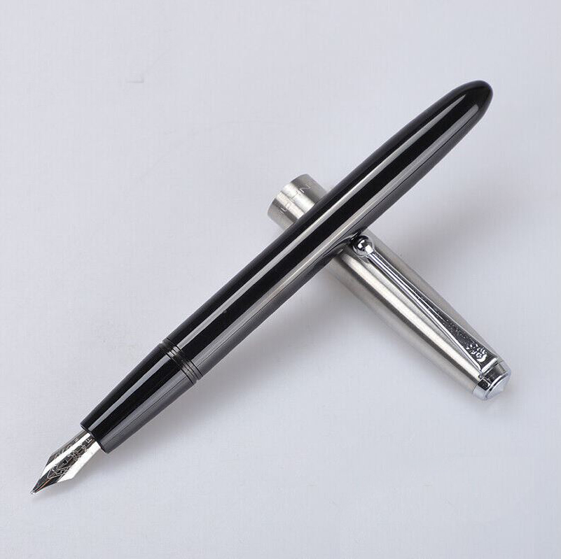Перьевая ручка Jinhao 51A, Китай. Корпус из пластика, перо открытое F (0.5 мм), заправка поршнем. NEW!