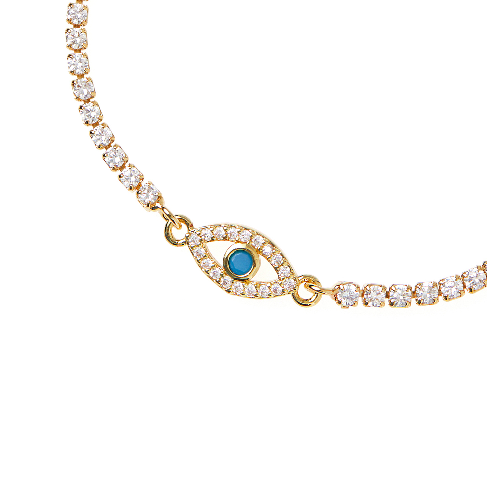 Браслет Gold Eye Crystal Bracelet – Light Blue