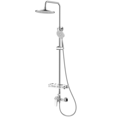 Lemark LM11460C Смеситель Lemark Verba для душа с регулируемой высотой штанги и верхней душевой лейкой 