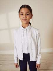 Кардиган школьный для девочки Next C75-780, Белый