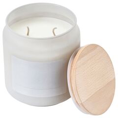 Свеча ароматическая IKEA ADELTUJA (АДЕЛТУЙА), Огурец и лимон, Белый, 70 часов