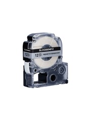 Кассета с лентой S'OK by Sakura Printing C53S654012 (LK-4TBN) для Epson  LW300, LW400, LW700, LW600P, LW1000P, K400, Z700, Z800, черный на прозрачном, 12мм, 8м, прозрачная