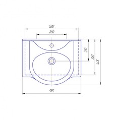 Тумба КЛИО 50, орех антикварный с умывальником Капри 55